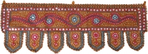 Indian tapestry, Oriental pennant with sequins, Toran - mustard