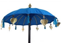 Ceremonial umbrella, Asian decorative umbrella - turquoise blue