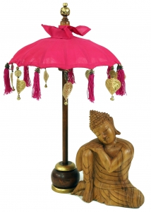 Ceremonial umbrella, Asian decorative umbrella - small/pink - 68x40 cm