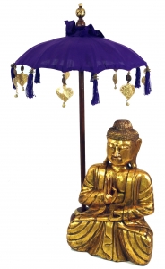 Ceremonial umbrella, Asian decorative umbrella - medium/purple - 92x50 cm